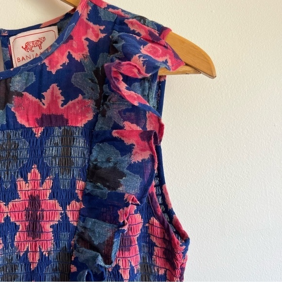 Banjanan Iris Dress in Shibori Clamp Dye Blueprint - Picture 7 of 16